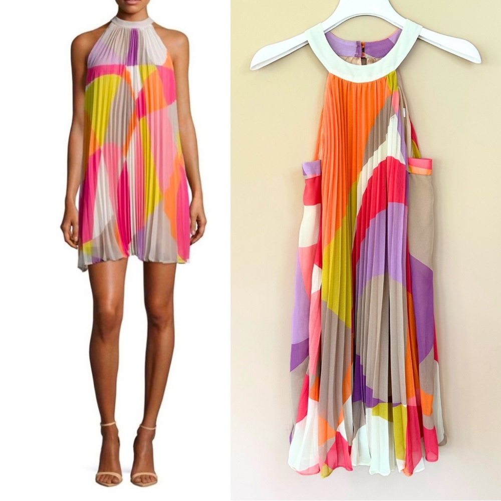 Trina Turk Dress Size 4 Analiah Postiano Swing Dress Y2K Bright Summer Brazilian